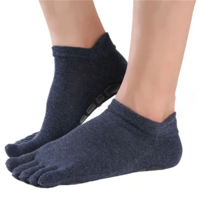 Solid Toe Socks with Non-Slip Decor - Image 4
