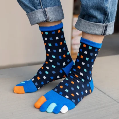 Toe Socks wtih Colorful Polka Dots Print - Image 5