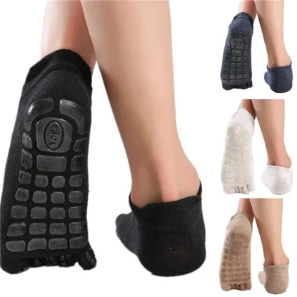 Solid Toe Socks with Non-Slip Decor - Image 10