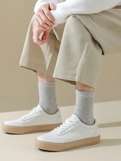 Solid Color Toe Socks with Cozy Fabric - Image 9