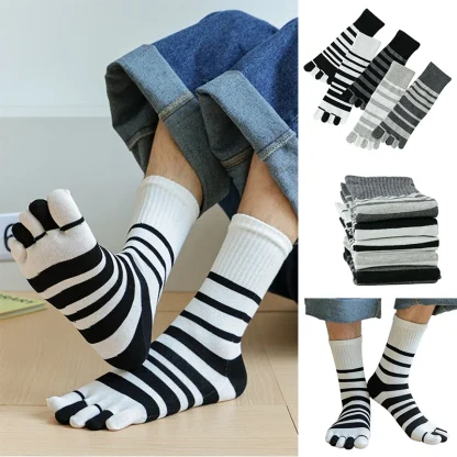 Classic Two Tone Striped Socks - Image 12