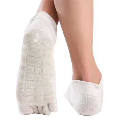 Solid Toe Socks with Non-Slip Decor - Image 7