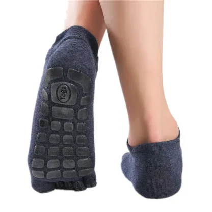 Solid Toe Socks with Non-Slip Decor - Image 3