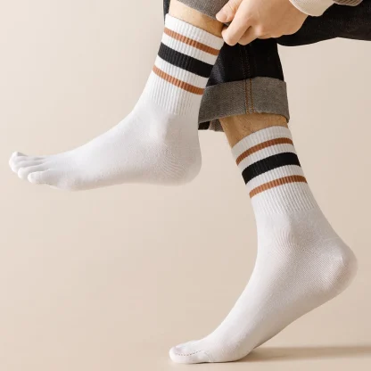 Printed Striped Separate Fingers Socks - Image 10