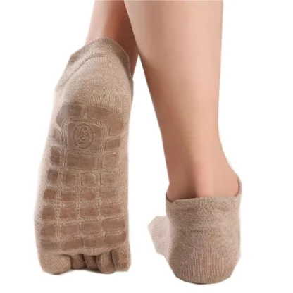 Solid Toe Socks with Non-Slip Decor - Image 8