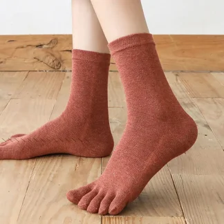 Solid Color Toe Socks with Comfortable Fit