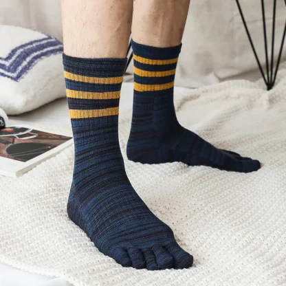 5 Pairs Fingersocks with Striped Pattern