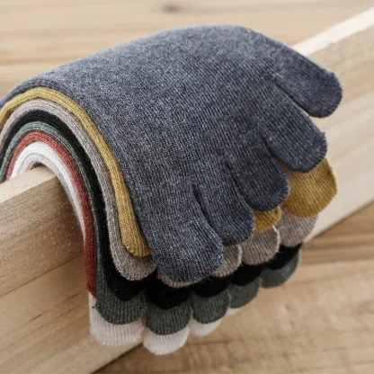 Solid Color Toe Socks with Comfortable Fit - Image 4
