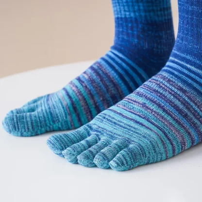 Long Plus Size Socks with Colorful Stripes - Image 4