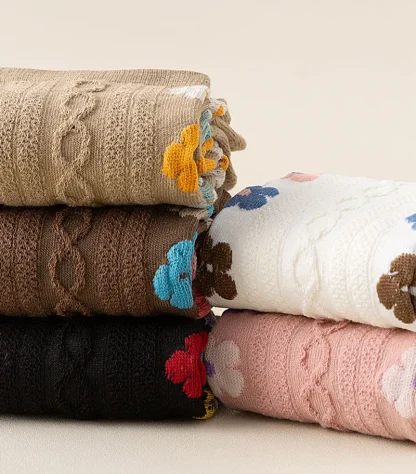 Women's Fingersocks with Floral Design - Image 9