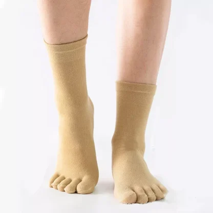 Sweat-absorbing Glove Socks with Plain Design - Image 5