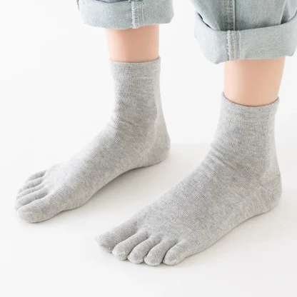 Comfortable Plain Socks with Breathable Fabric - Image 5
