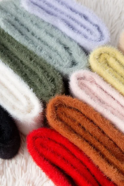 Warm Fluffy Five Finger Socks with Thick Fleece - Image 9
