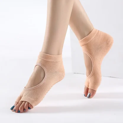 Anti-Slip Fingerless Socks with Cutout - Image 4