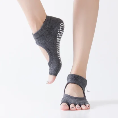 Fingerless Toe Socks with Non-slip Design - Image 3
