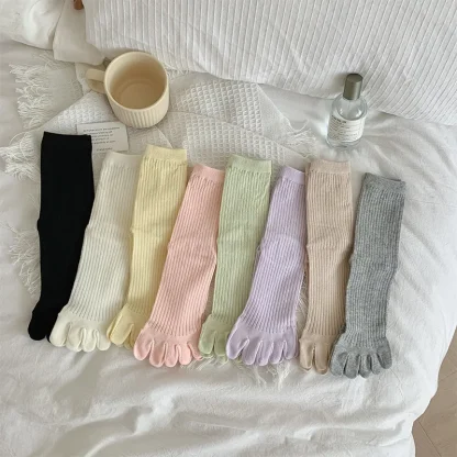 Light Solid Color Socks with Breathable Fabric - Image 9