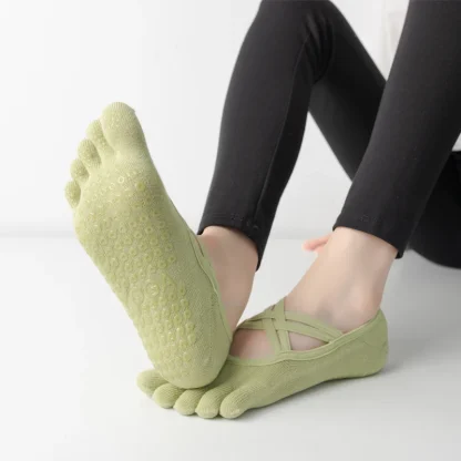 Non-Slip Toe Socks with Criss Cross Design - Image 8