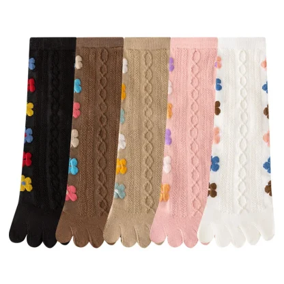 Women's Fingersocks with Floral Design - Image 13
