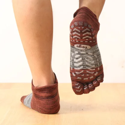 Toeless Printed Socks with Non-Slip Design - Image 7