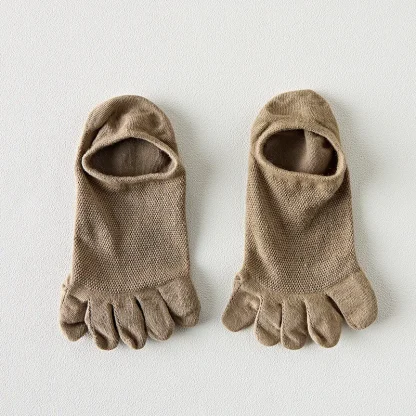 Breathable No Show Socks with Plain Color - Image 8
