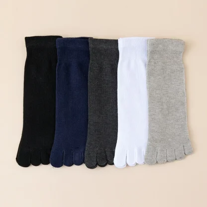 Plain Color Socks with Five Fingers - Image 2