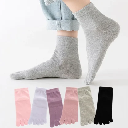 Comfortable Plain Socks with Breathable Fabric - Image 6