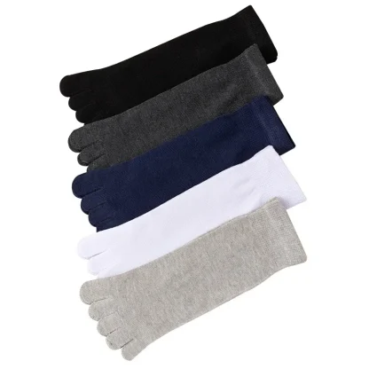 Plain Color Socks with Five Fingers - Image 3