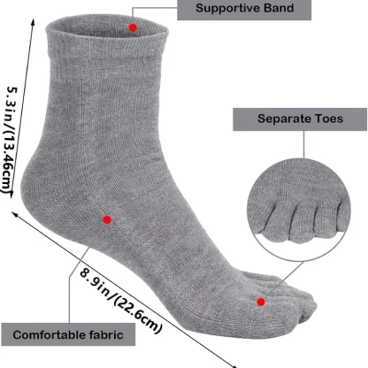 Sweat-absorbing Glove Socks with Plain Design - Image 10