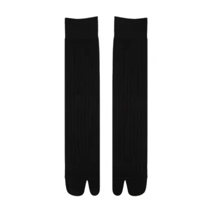 Comfortable Plain Socks with Two-toed Design - Image 12
