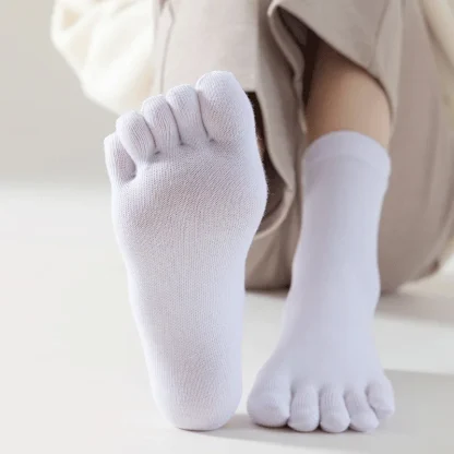Sweat-absorbing Glove Socks with Plain Design - Image 3