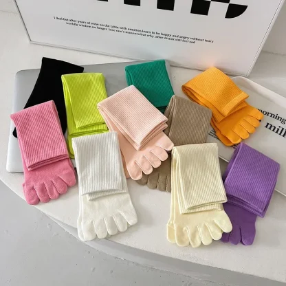 Plain Color Toe Socks with Sweat-absorbing - Image 14