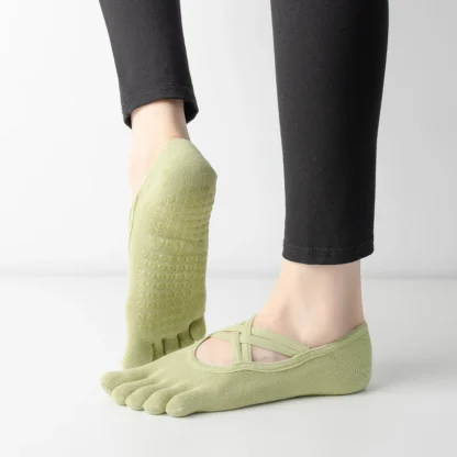 Non-Slip Toe Socks with Criss Cross Design - Image 9