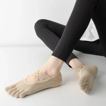 Non-Slip Toe Socks with Criss Cross Design - Image 11