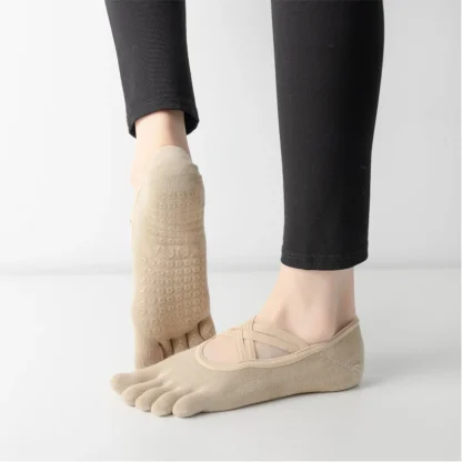 Non-Slip Toe Socks with Criss Cross Design - Image 13