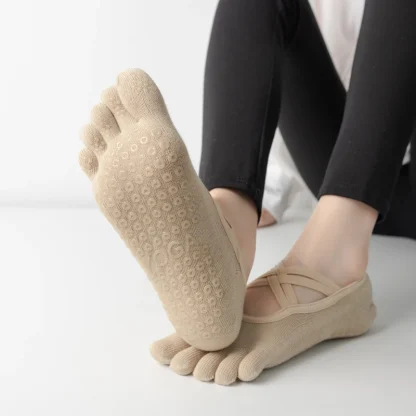 Non-Slip Toe Socks with Criss Cross Design - Image 12