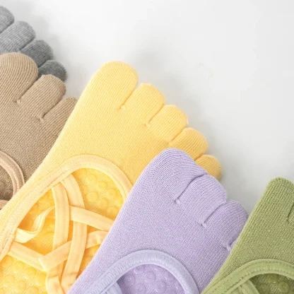Non-Slip Toe Socks with Criss Cross Design - Image 15