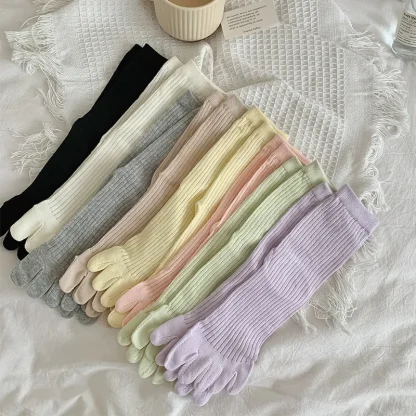 Light Solid Color Socks with Breathable Fabric - Image 11