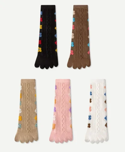 Women's Fingersocks with Floral Design - Image 14