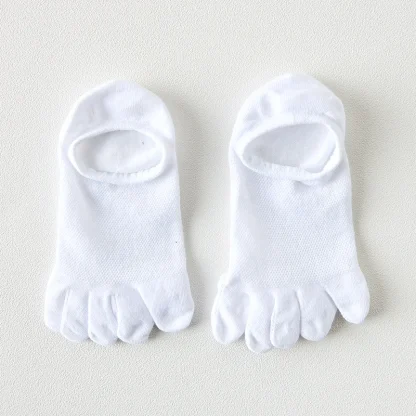 Breathable No Show Socks with Plain Color - Image 9