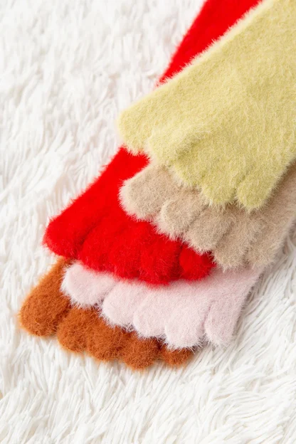 Warm Fluffy Five Finger Socks with Thick Fleece - Image 6