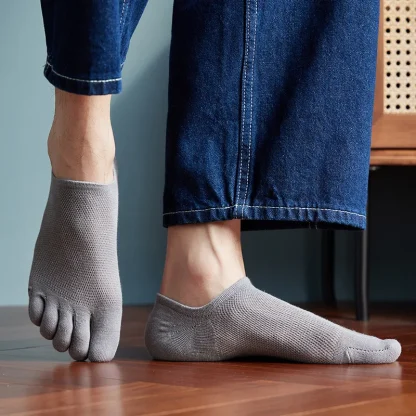 Breathable No Show Socks with Plain Color - Image 2