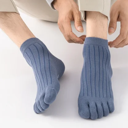 5 Pairs Solid Color Toe Socks