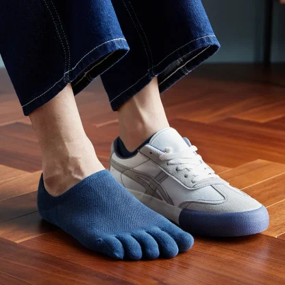 Breathable No Show Socks with Plain Color - Image 5
